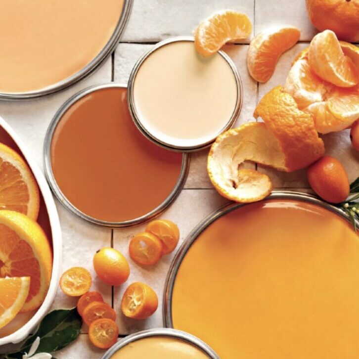 Oranges as pops of colour